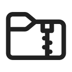 Folder Zip SVG Icon